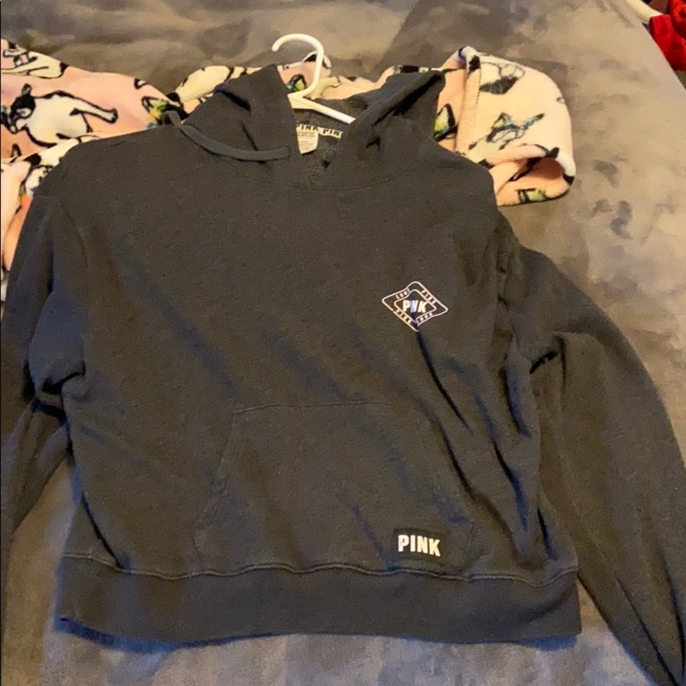 A pink sweatshirt